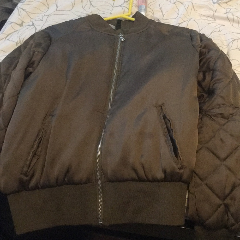 Olive green bomber jacket